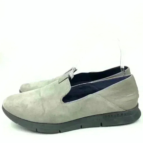 Cole Haan flats sz 7.5 gray suede grand OS loafers - Picture 4 of 12
